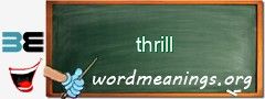 WordMeaning blackboard for thrill